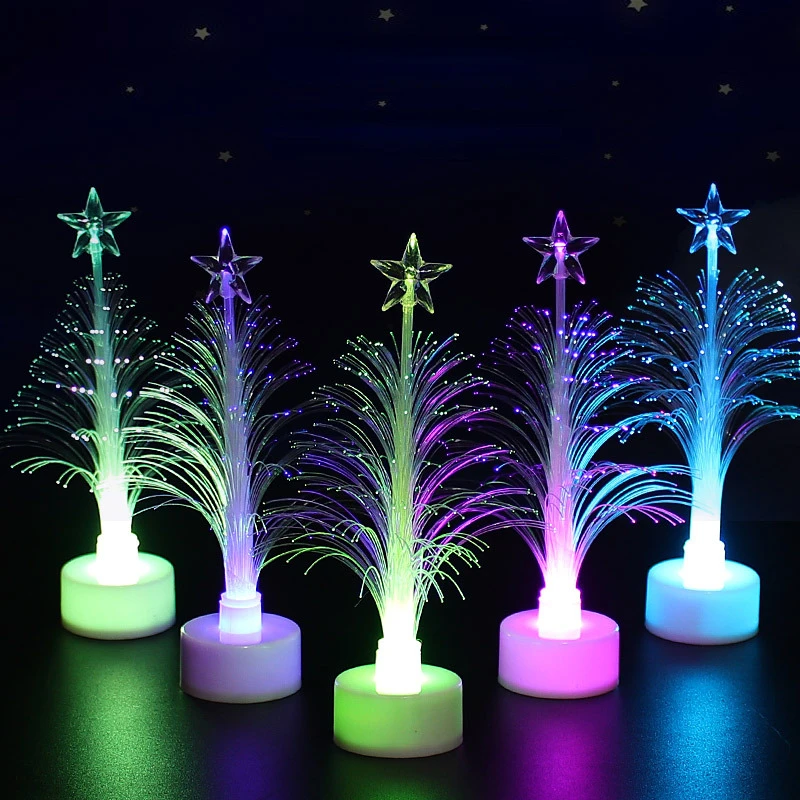 Fiber Optic Christmas Tree Children\'s Toys Christmas Decorations Cute Three-dimensional Luminous Tree