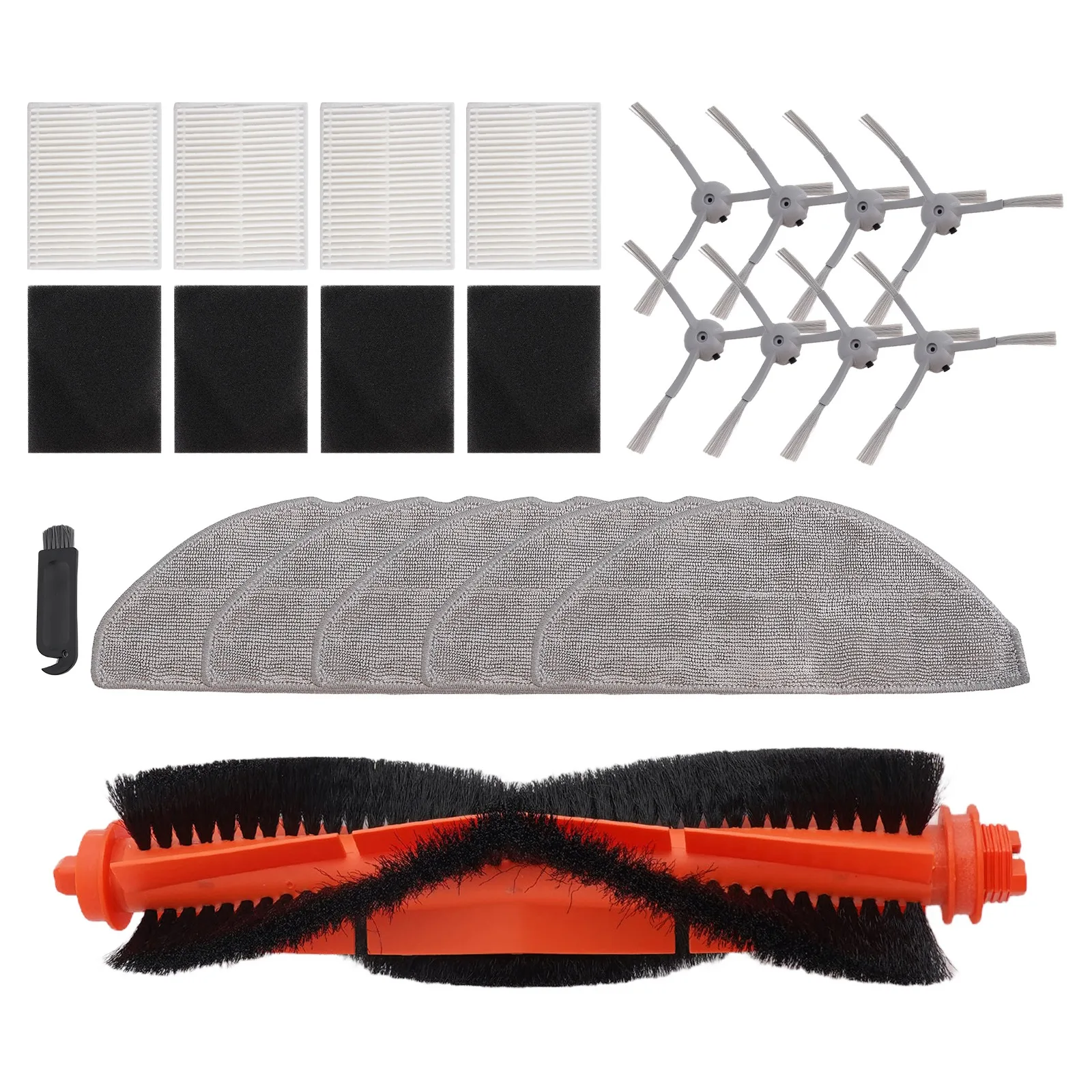 Achieve Optimal for Cleaning Results with Main Side Brush Filter Mop Cloth Kit for Lubluelu for l20 Robot Vacuum Cleaner