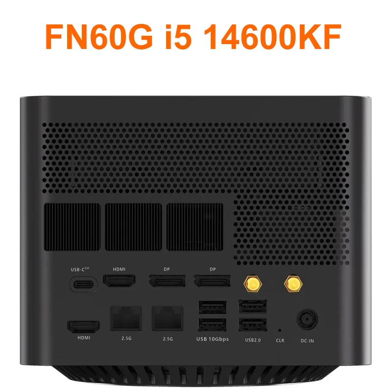 SZBOX FN60G WE MINI PC Core i5 14600KF 6600M / 4060 Graphics Card DDR5 M.2 2280 NVME PCIE 4.0 5*Screen Display Desk Gaming PC