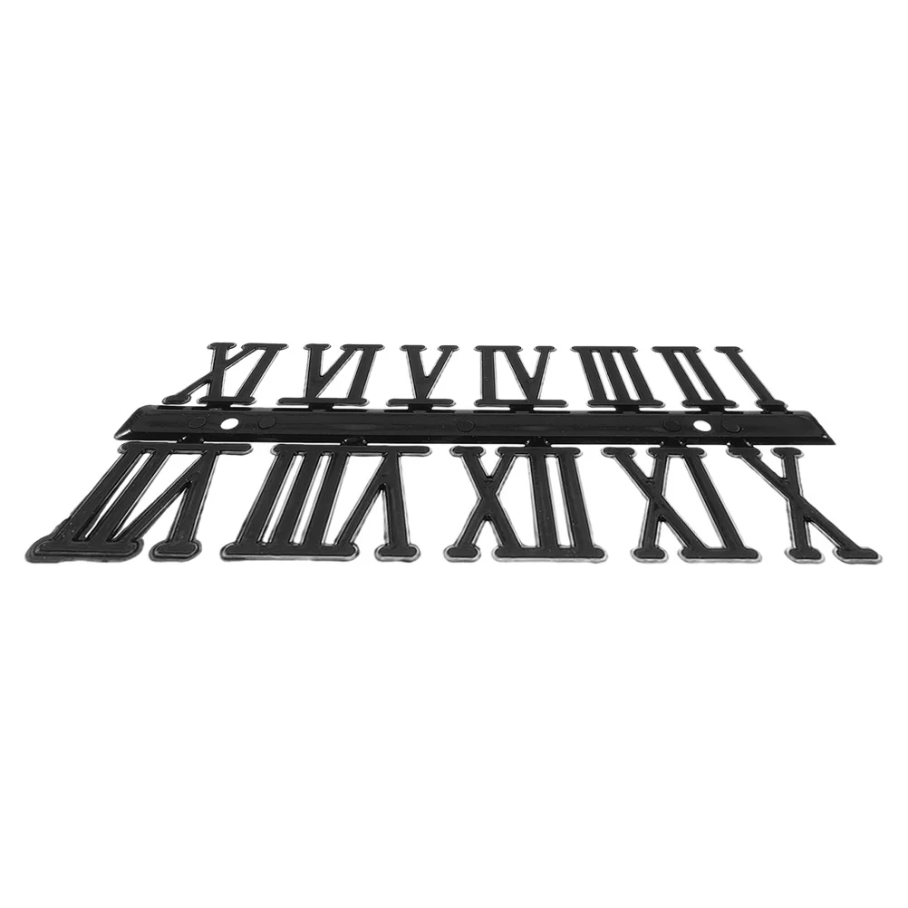 

6 Sets Wall Clock Numeral Accessories Numerals Kit Numbers Supplies Replacement Black Self Adhesive