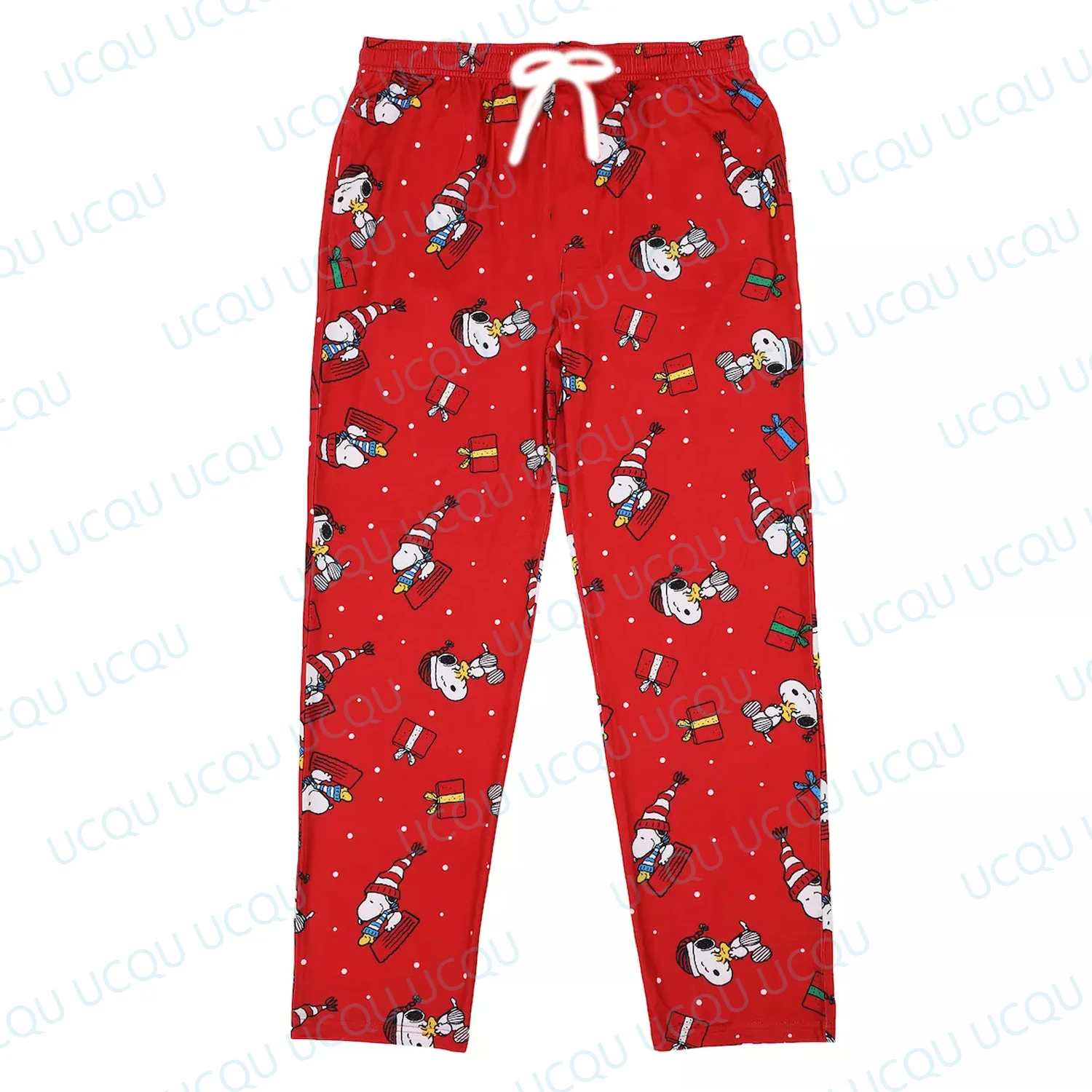 Peanuts Snoopy Red Holiday Trousers Adult Loungewear Sleep Pajama Pants Oversized Adult/Kids Pajama Long Pants 3D Printed Pyjama