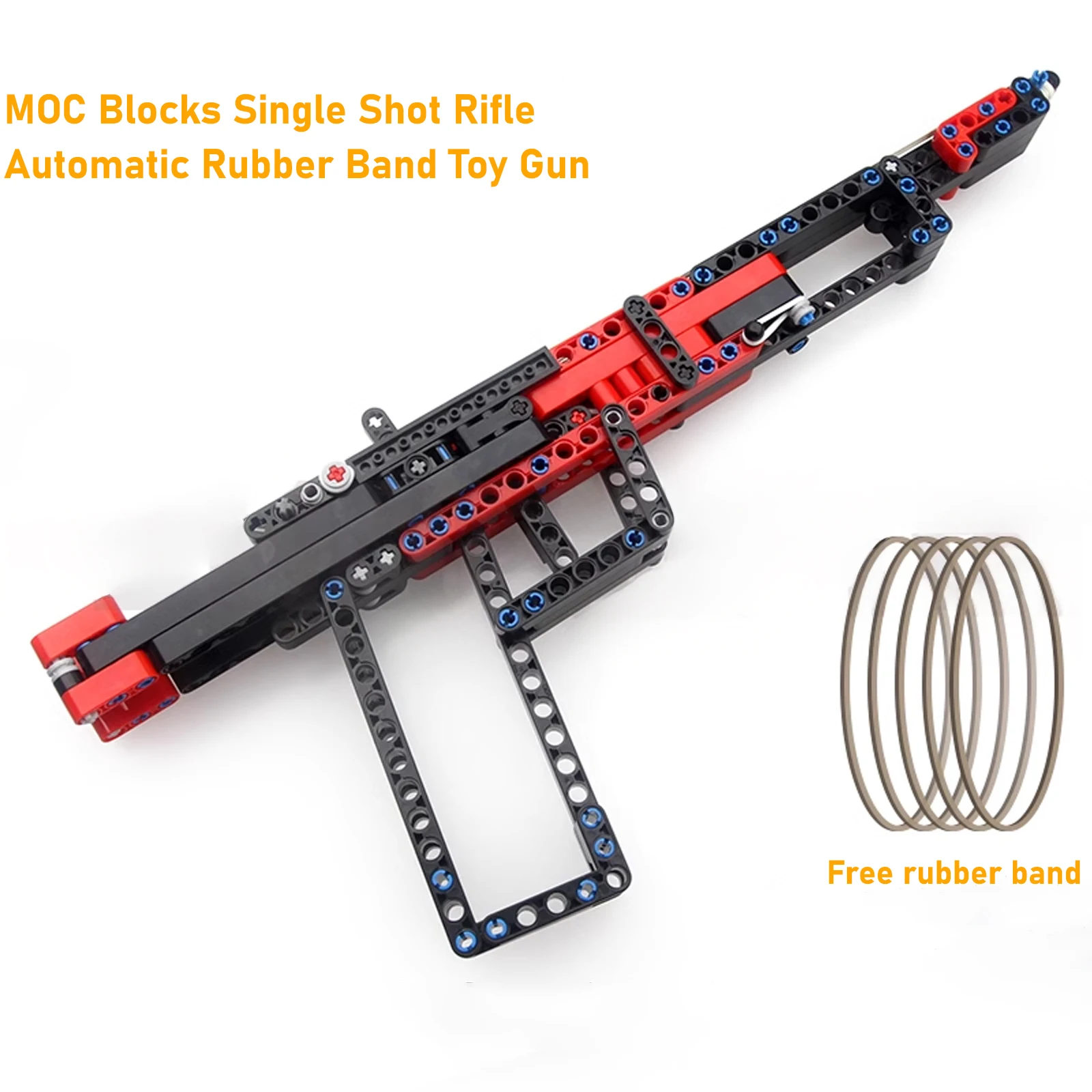 

Creative Rubber Band Gun Building Blocks Model Military Series Ejection Rifle Small Particle Assembly MOC Bricks Boys DIY Toys