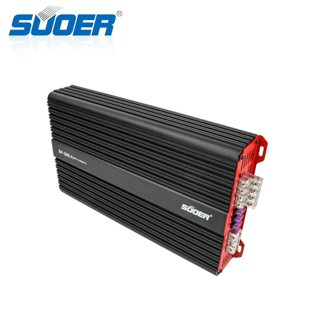 For BP-200.4 4-Channel Class AB Car Amplifier 4x120W/200W Crossovers with 103dB SNR and 10Hz-20kHz Frequency Response 12V