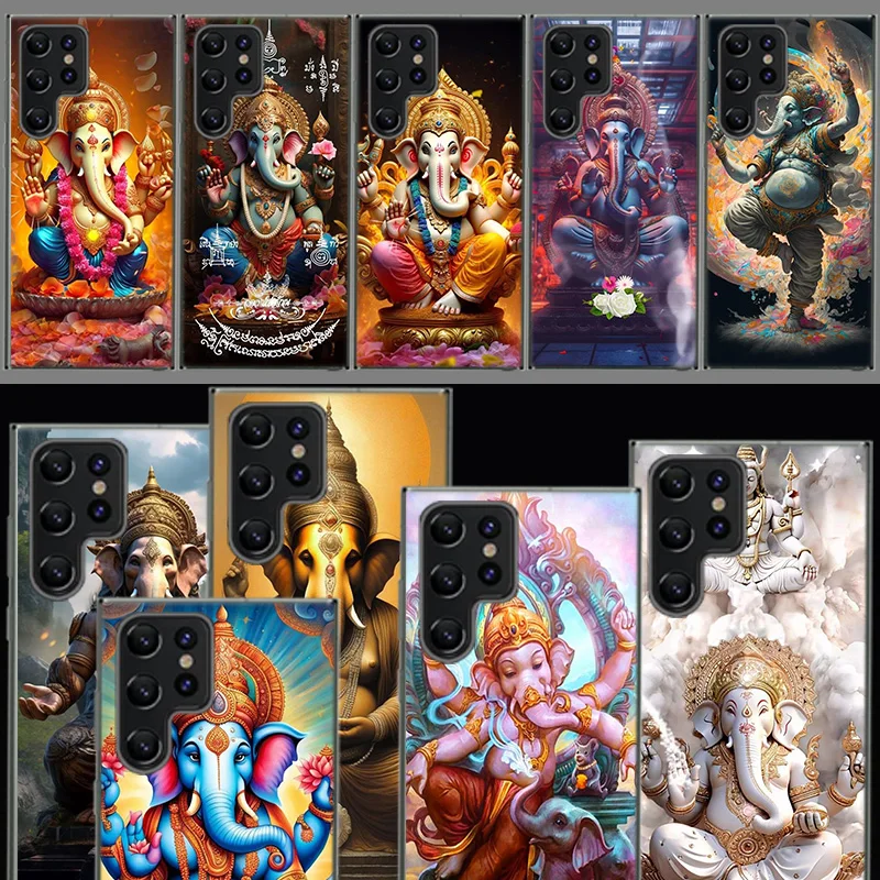 Ganesh lord Cover For Samsung Galaxy S21 S20 S23 FE S22 S24 Ultra Phone Case S10 S10E S8 S9 Plus S7 S6  Edge Clear Coque Luxury