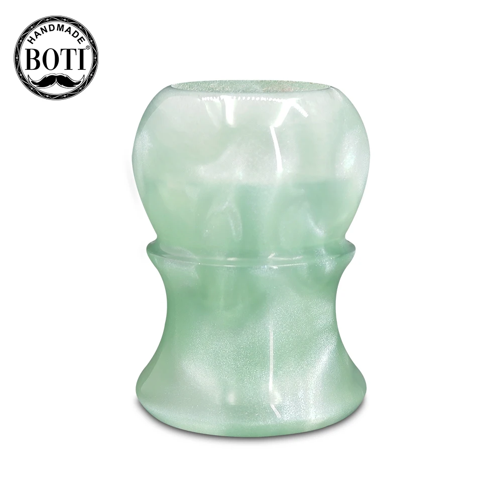 

Boti Shaving Brush Handle Dwarf Green Resin Handmade Men's Beard Brush Customized Kit Barbershop Trimmer