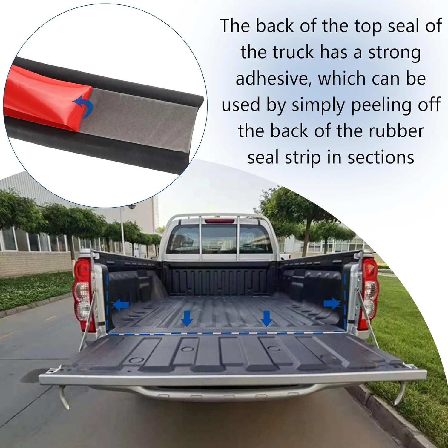 Truck Cover Seal,Camper Shell Seal Rubber Weather Stripping with Double Hole Universal Tailgate Seals for Pickups Trucks