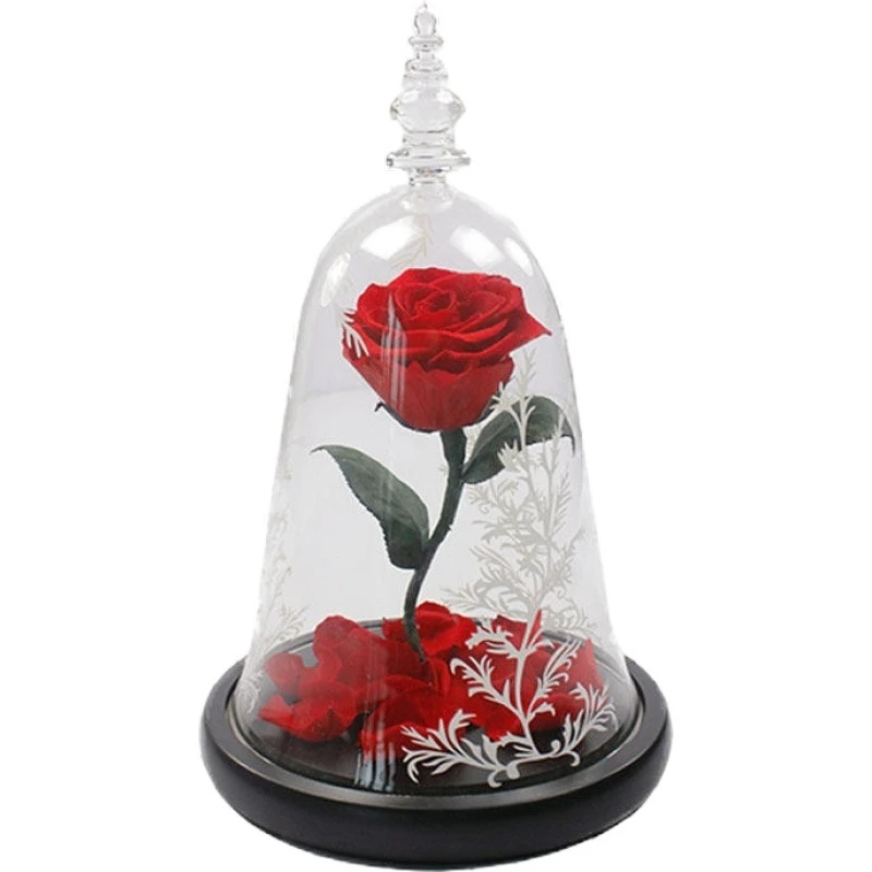 Decoración de muebles para el hogar de La Bella y La Bestia de Disney, modelo romántico para novia, decoraciones de rosas, regalos de navidad