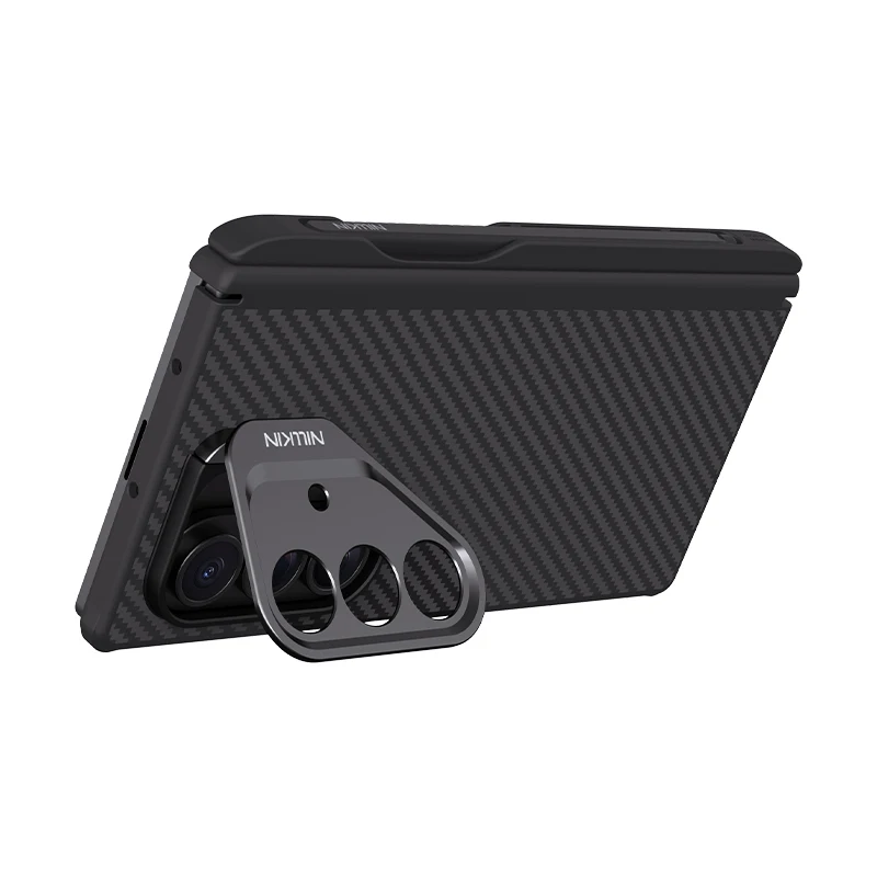 For Samsung Galaxy Z Fold 7 5G Nillkin Magnetic Case Aramid Fiber Carbo Precision Cutout Magsafe S-Pen Camera Stand Protection