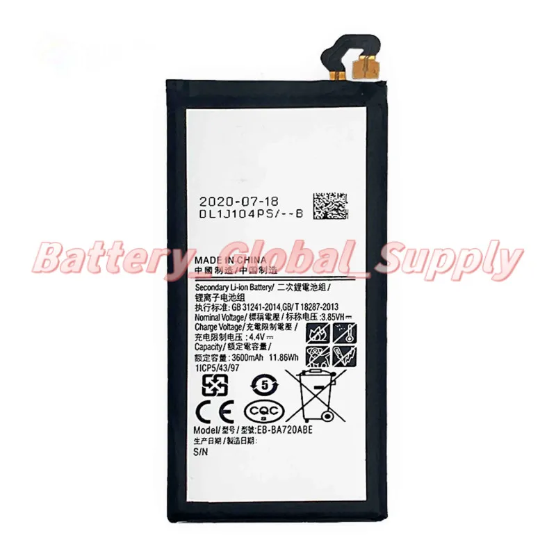 

Аккумулятор для EB-BA720ABE A7 2017/A7 2017 Dus/A720/A720F, 4.4В, 3600мАч, 1 шт.