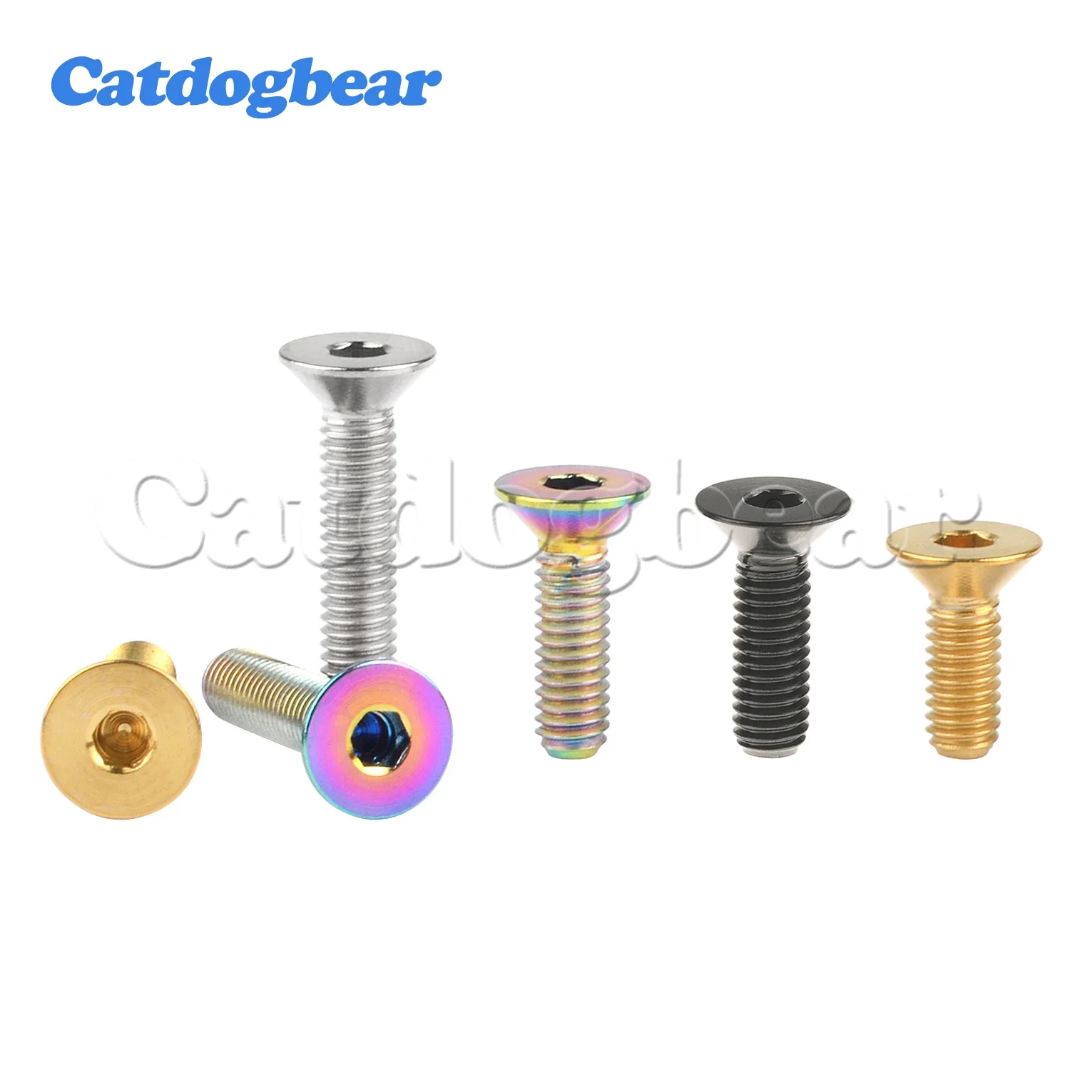 Catdogbear Lega di titanio M3/M4 Bullone a testa svasata Vite a testa cilindrica per bicicletta 6mm 8mm 10mm 12mm 15mm 20mm