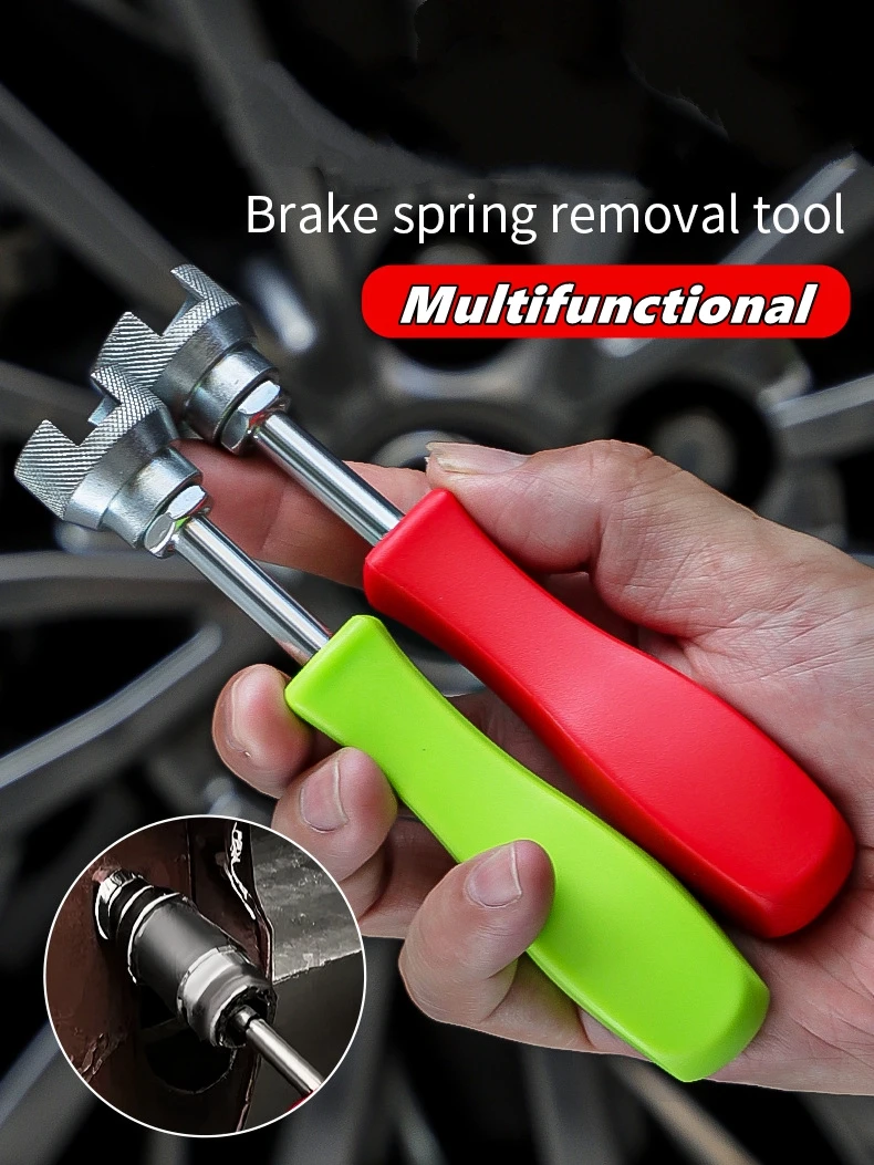 

Drum Brake Spring Tool, Manual Compressor Installer and Remover Kit for Brake Repair, Retaining Spring Removal & Installation