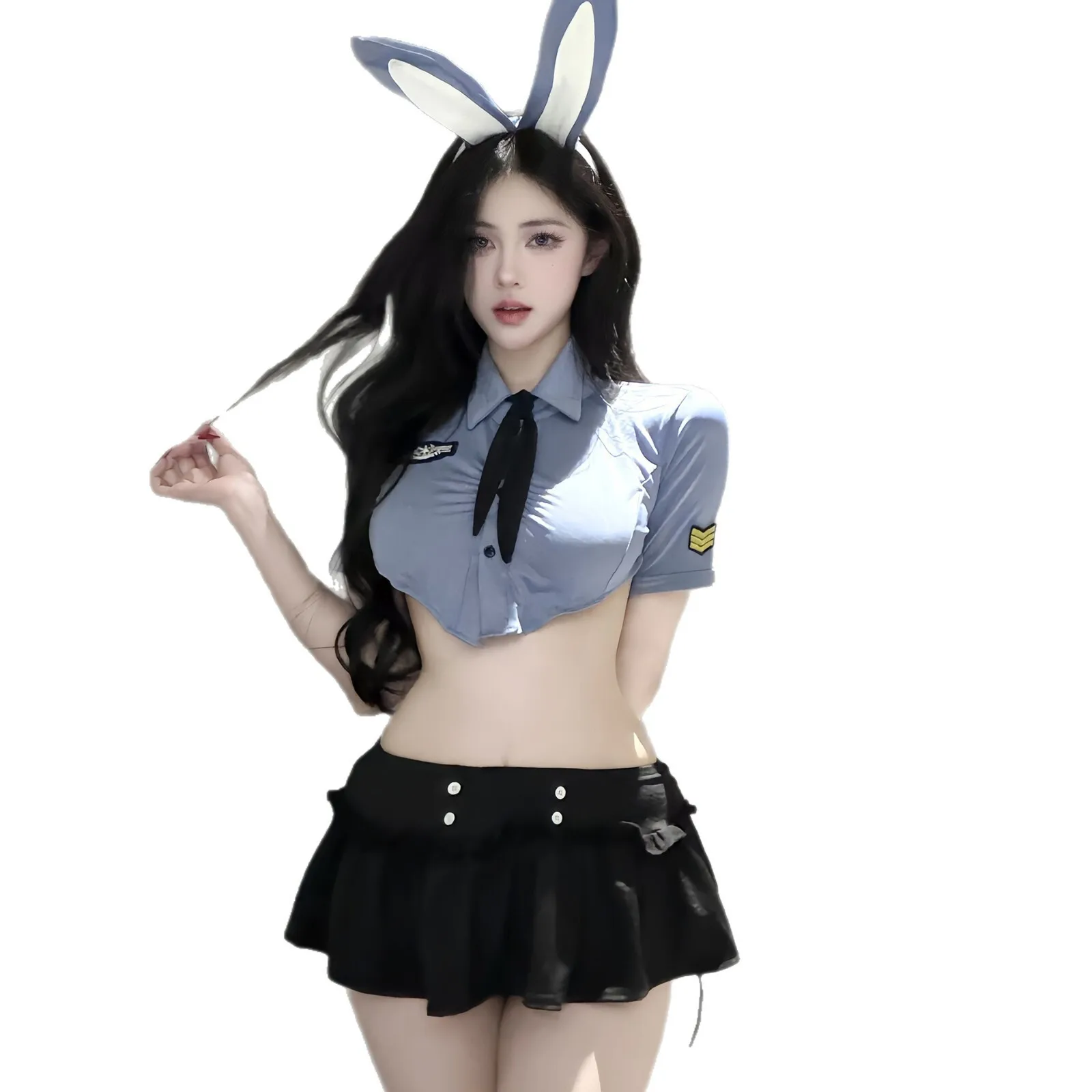 

Hot And Sexy Female Officer Sexy OL Mature Lady Style Fun Role-playing Short Sleeved Pure Desire Sexy Sets Nightclub KAWF