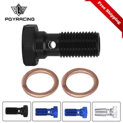 22mm M10*1.25 M10*1.25 AN3 1/8NPT Banjo Bolts Brake Master Cylinder Screw Brake Hose Caliper Bolt Hydraulic Clutch Motorcycle