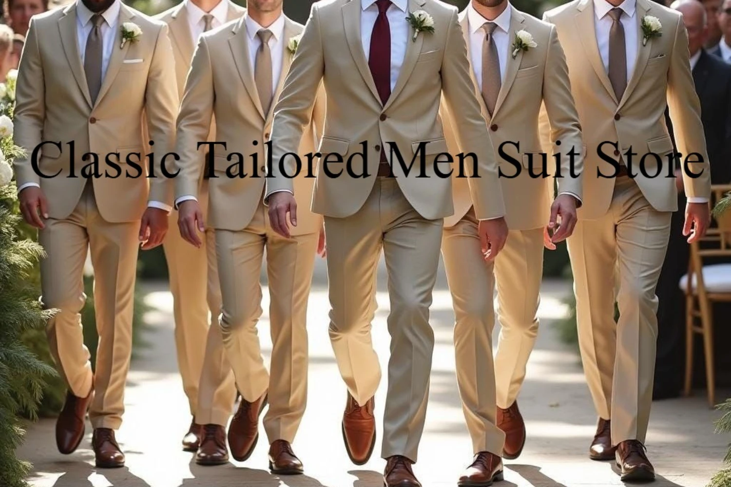 

Men Business Suit Groom Groomsman Tuxedos Wedding Party Prom Casual Formal Occasion 2 Piece Set Jacket Pants