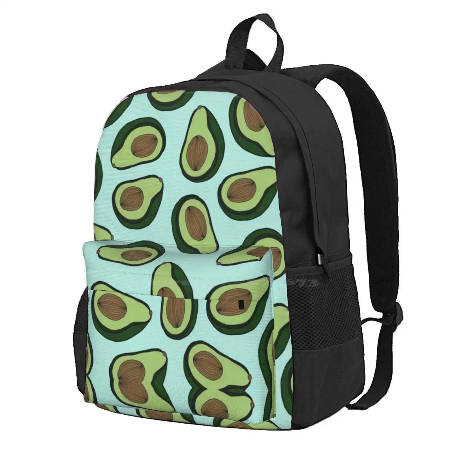 

Avocado - Mint Hot Sale Schoolbag Backpack Fashion Bags Breakfast Bright Cooking Cool Cute Delicious Eat Edible Food Fruit