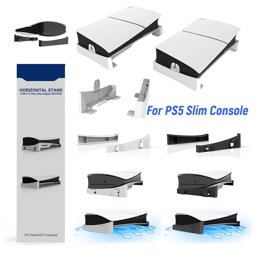 Hoxfly Horizontal Stand for PS5 Console Horizontal Stand Compatible with PS5 Disc & Digital Edition Base Stand Holder for PS5