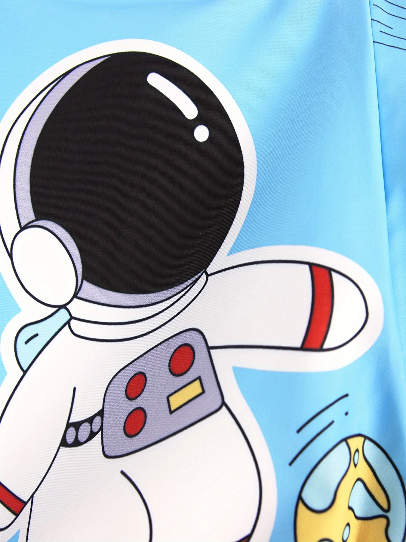 سروال سباحة سريع الجفاف للأولاد ، نمط رائد فضاء كرتوني ، شورت شاطئ بخصر مرن ، ملابس سباحة للأولاد ، عطلة صيفية