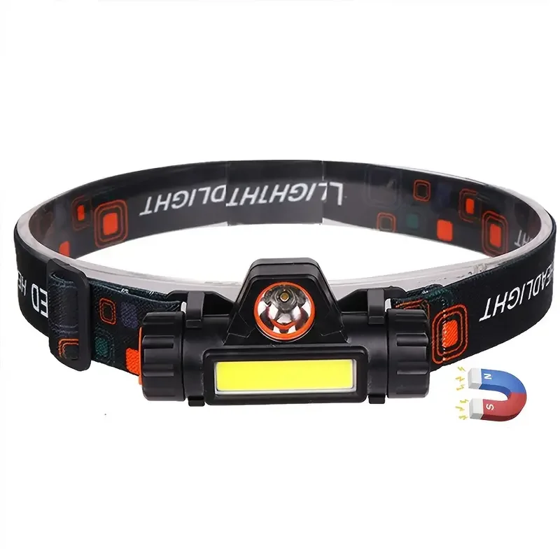 KORAMAN LED Head Lamp, USB Rechargeable Flashlight Headlamps Adjustable Headband For Adults And Kids,  Hiking & Camping Gear Ess