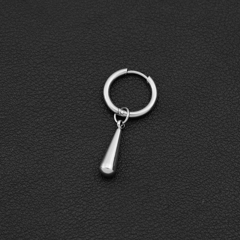 Minimalist Water Drop Pendant Earrings Stainless Steel Cold Style Elegant Ear Jewelry Trendy Design for Women