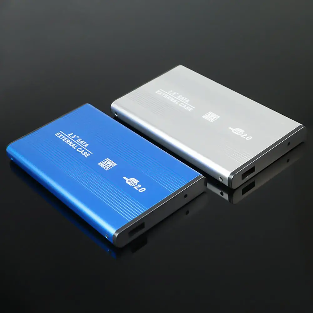 External for Laptop Hard Disk Enclosure Hard Disk Case Wear Resistant Dustproof Aluminium Alloy 2.5 Inch USB 2.0 for Laptop
