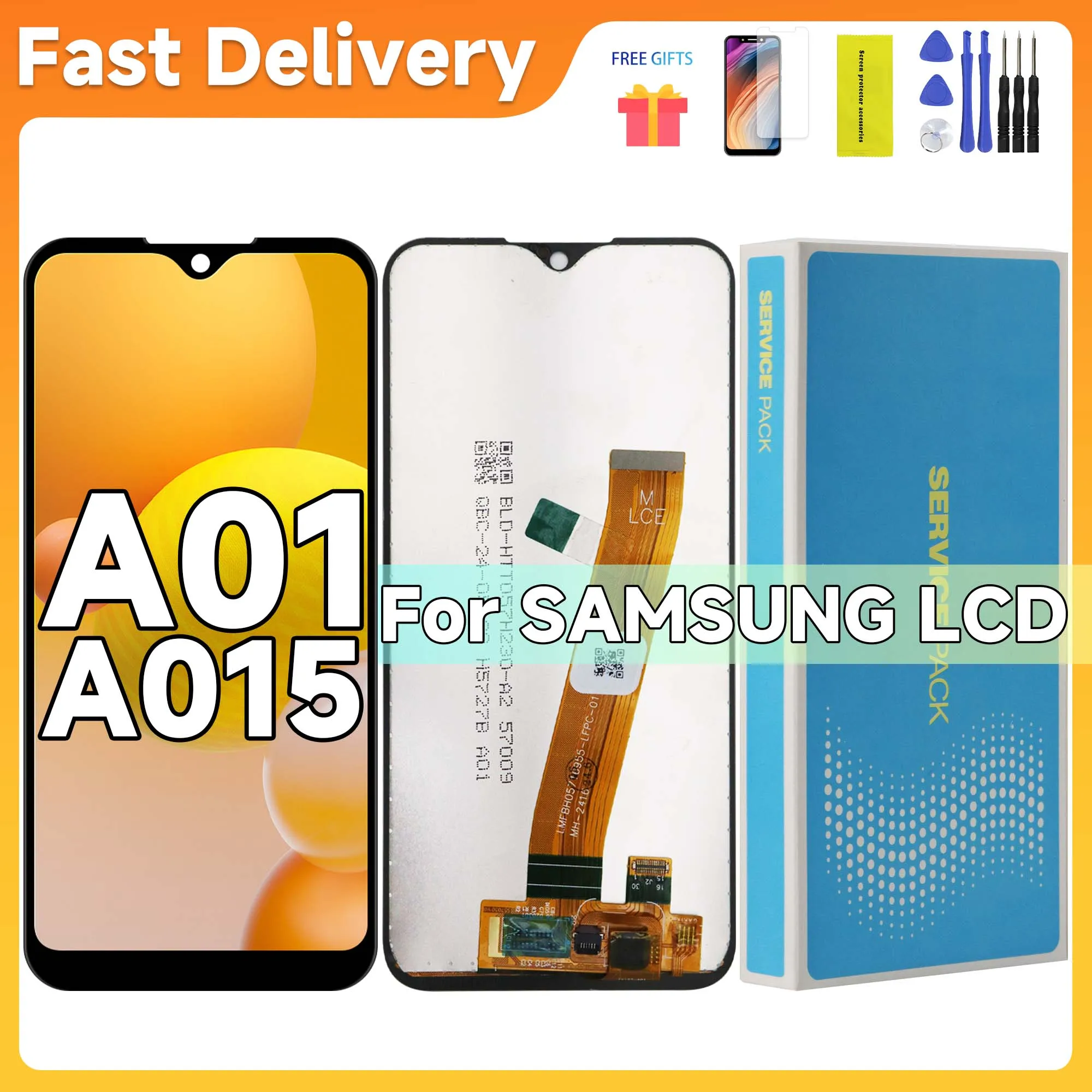Pantalla LCD de 5.7 pulgadas para SAMSUNG A01 A015F A015G A015M A015 A015A A015U, ensamblaje de digitalizador de pantalla táctil