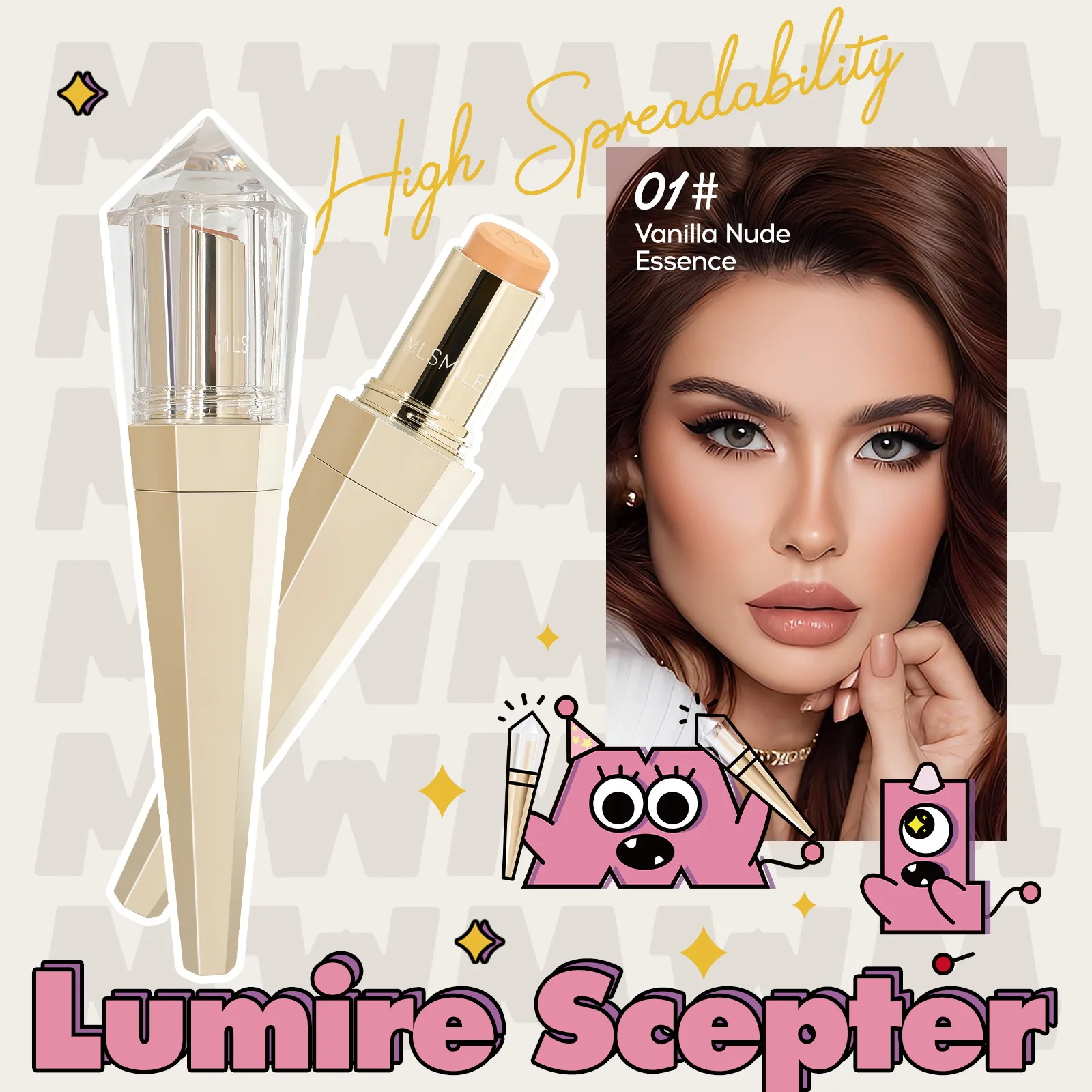 Scepter Foundation Stick Set with Makeup Brush Natural Concealer Eraser Professional Covering Waterproof Longlasting Foundation