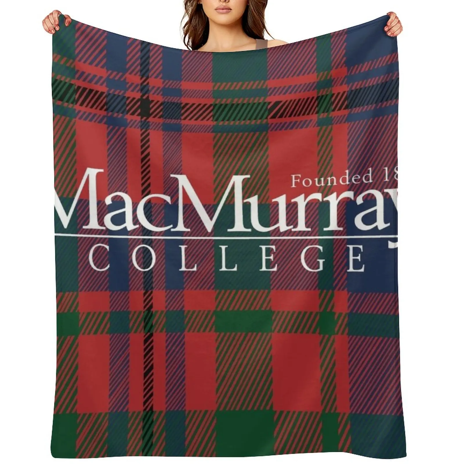 

MacMurray College Tartan Throw Blanket Furrys Luxury Thicken Thins Fashion Sofas Blankets