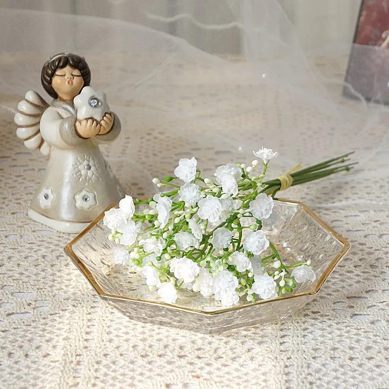 42 Head Bouquet Plastic Artificial Flower Babysbreath Fake Plant Gypsophila Floral Arrange for Home Wedding Table Room Decor