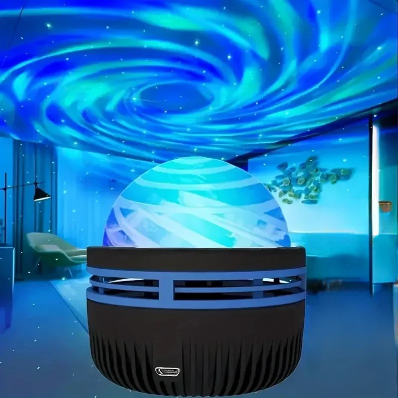 

Multifunctional Remote Control Vortex Starry Sky Projection Lamp, Creative Aurora Dynamic Bedroom Atmosphere Projection Decorati