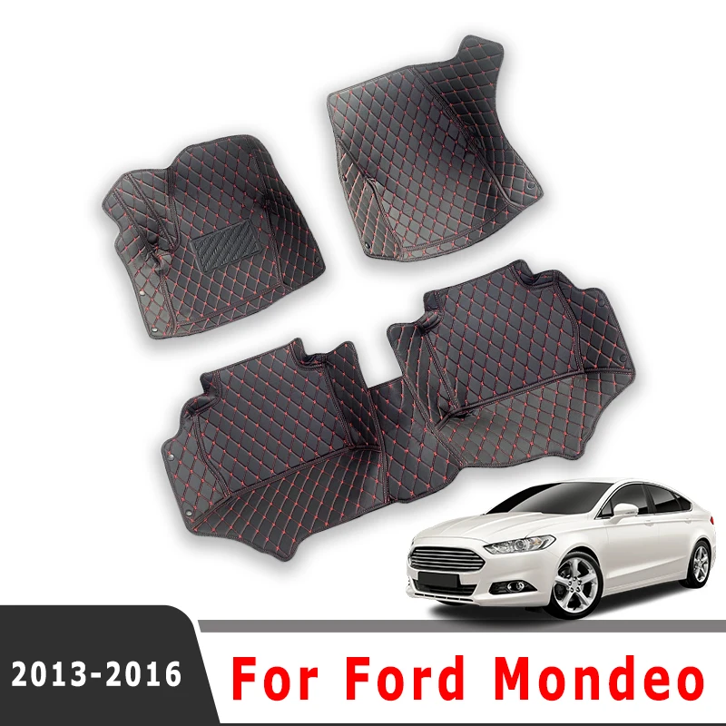 

LHD Carpets For Ford Fusion Mondeo 2016 2015 2014 2013 Car Floor Mats Custom Vehicles Waterproof Accessories Rugs Decoration
