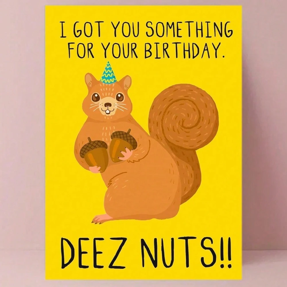 

1PC "I Bought Something for You As A Birthday Gift" Greeting Card. Interesting Birthday Greeting Cards Are Suitable for Giving