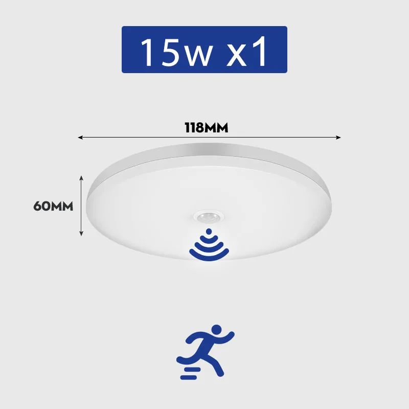 Bewegungsmelder-Deckenleuchten, LED-PIR-Deckenleuchte zum Aufhängen, für Heimbeleuchtung, Zimmer, Flure, Korridor, Treppe, Nachtlicht, Smart