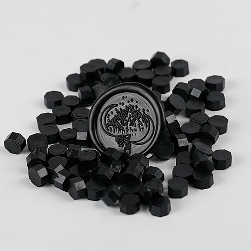 

Black 100Pcs Sealing Wax Seal Beads Beans Stamp for DIY Craft Wedding Birthday Party Invitation Wax seal Ancient Sealing Wax