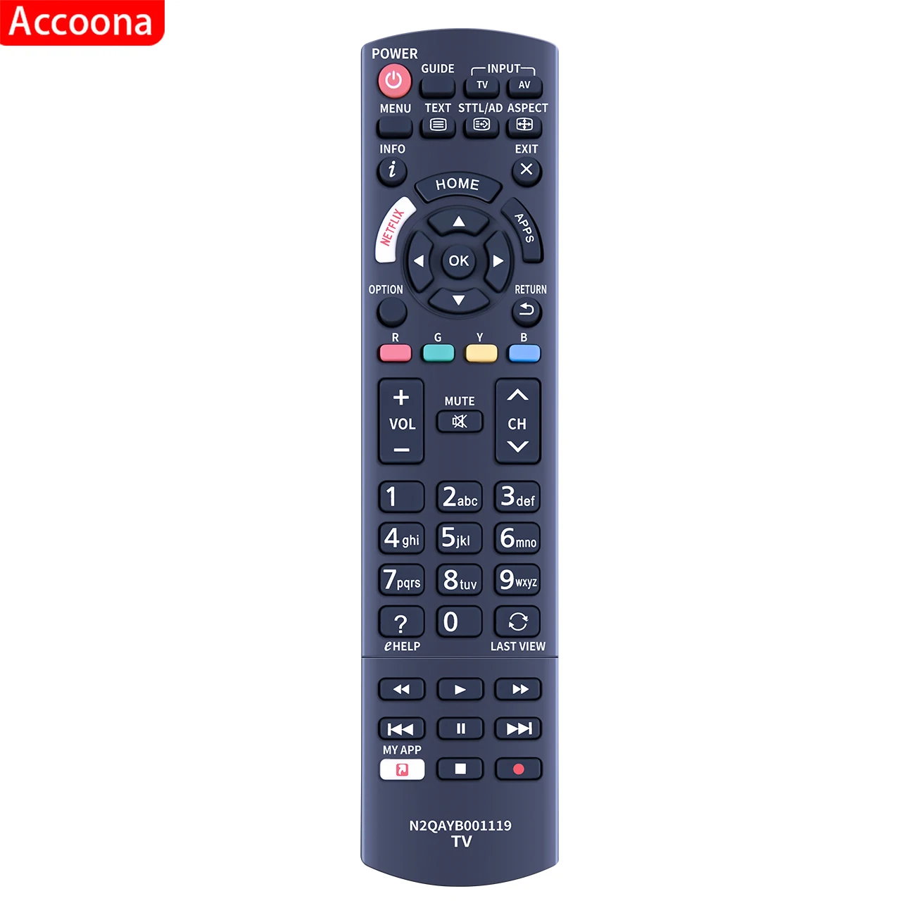 جهاز التحكم عن بعد لباناسونيك TX-L24XW6 N2QAYB001119 TH-43EX600AViera LED HDTV