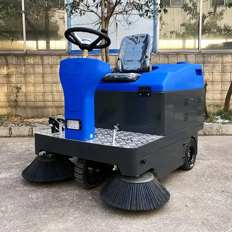 High Pressure Road Sweeper Truck Street Sweepering Machine Ride on Electric Wash Cart Cleaning Park Sweeper