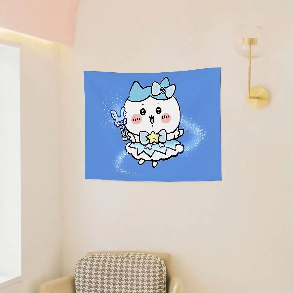 لطيف الكرتون H-Hachiware نسيج الجدار الشنق نسيج آرت ديكو بطانية الستار معلقة في المنزل غرفة نوم غرفة المعيشة ديكور #3