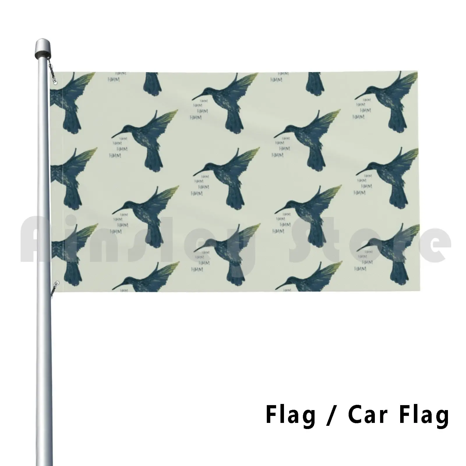 Flag Car Flag Hmmmingbird 2484 Hummingbird Bird Pun