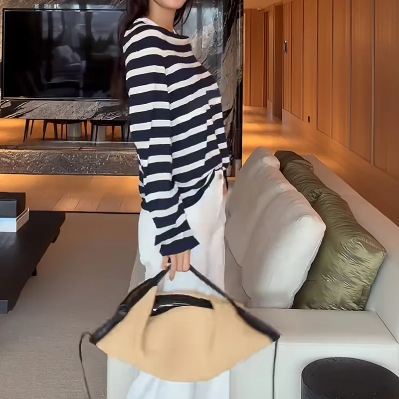 Large Woven Straw Tote Bag for Women | Beach Casual Crossbody Shoulder Bag