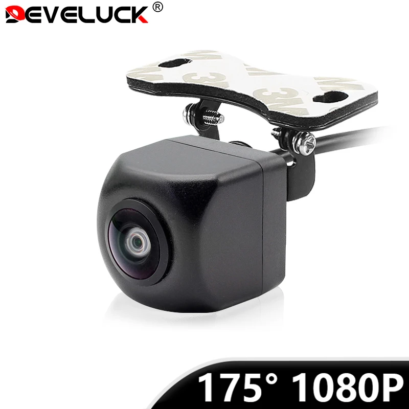 Develuck 175° AHD CVBS 1080P Vehicle Rear View Camera Car Reverse Black Fisheye Lens Night Vision Waterproof Universal