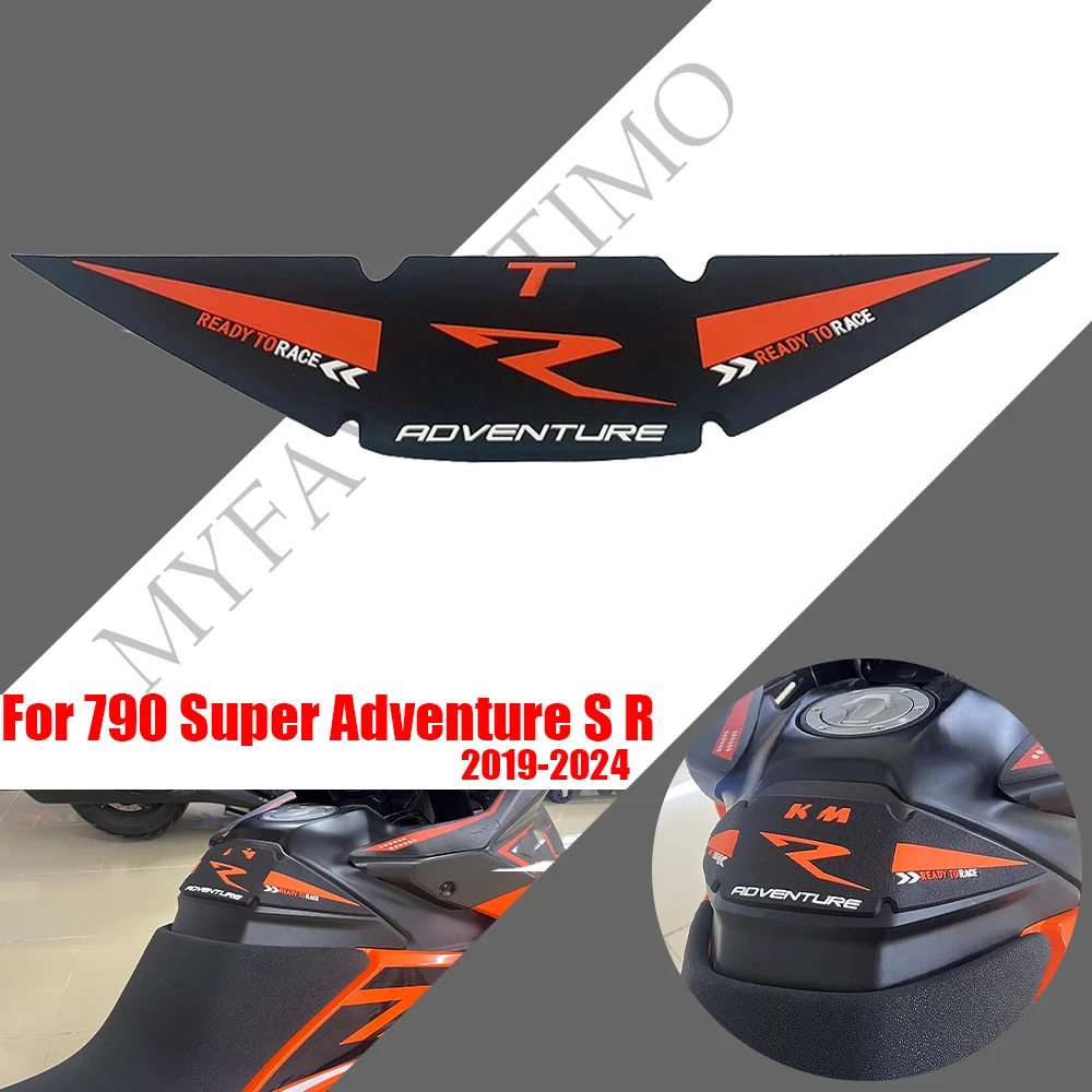 

For 790 Super Adventure ADV S R 2019-2024 Motorcycle Side fuel tank pad Non-slip Rubber Waterproof Anti-slip protective Stickers
