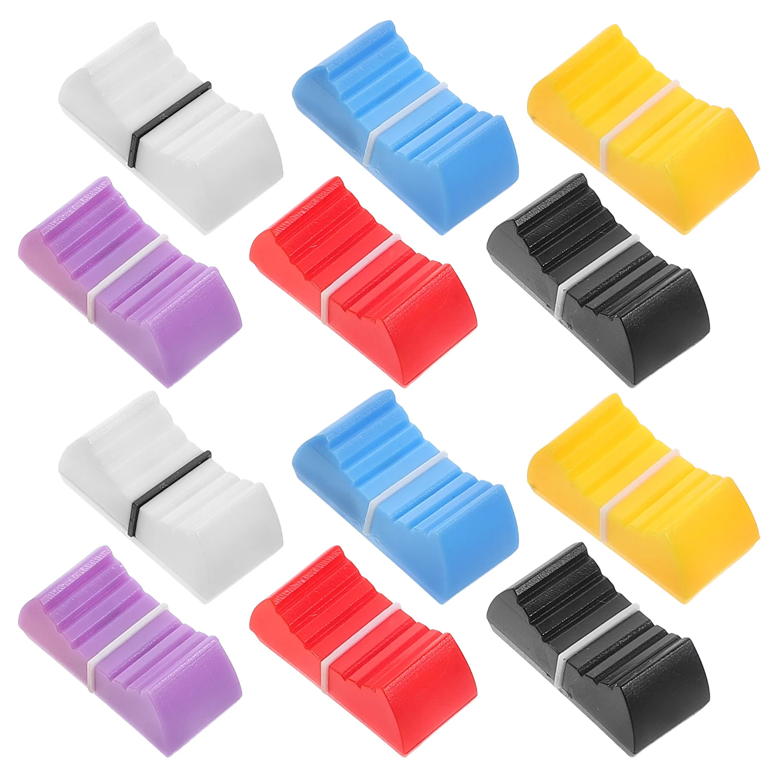 

12pcs 24X11X10MM Potentiometer Cap Mixer Slider Black Plastic Knobs Straight Slide Sound Console Replacement
