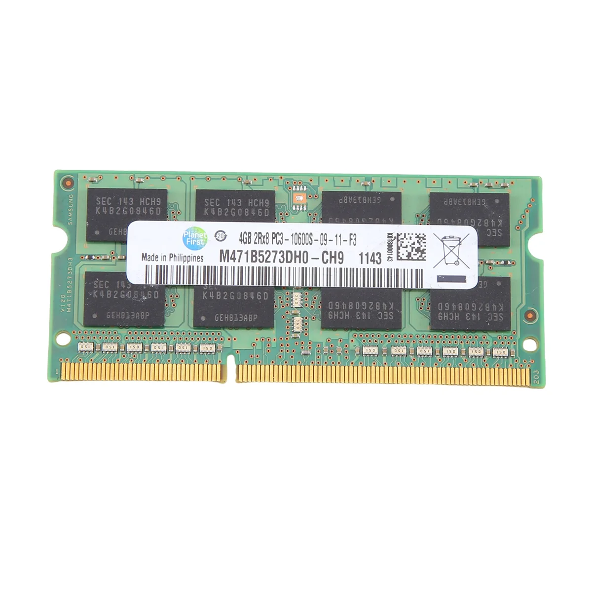 인텔 전용 노트북 RAM 메모리, DDR3 4GB, 1333Mhz PC3 10600 2RX8 1.5V 16 IC SODIMM 메모리