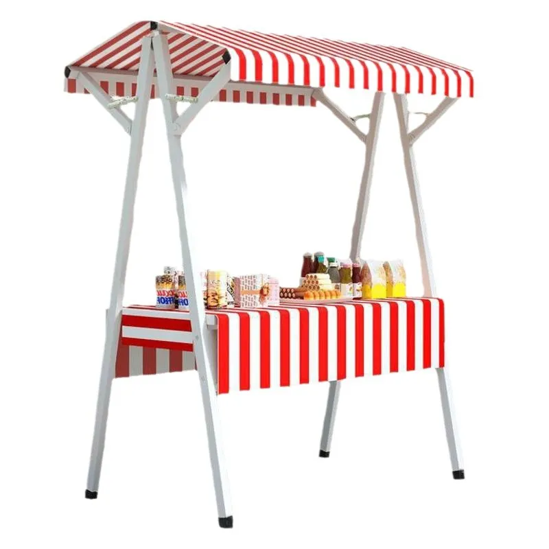 

Night market folding display stand shopping mall special iron promotion table mobile snack cart