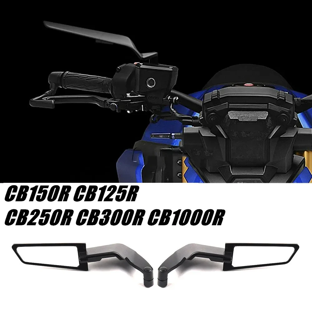 FOR HONDA CB 150 250 300 1000 Motorcycle Rearview Mirror Wing Aerodynamic Rotatable Aluminum Alloy Side Mirrors Wider View Angle