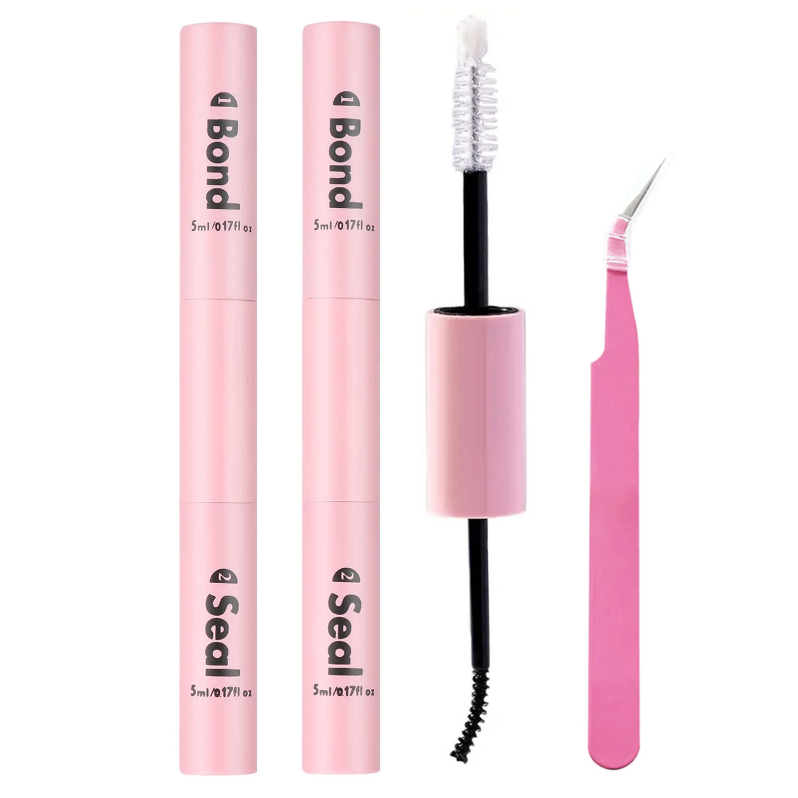 Wimpernkleber und -versiegelung 10ml Einzelwimpernkleber und -versiegelung Superstarker Halt Wimpernverlängerung und Wimpernkleberentferner 5ml Pinzetten-Set