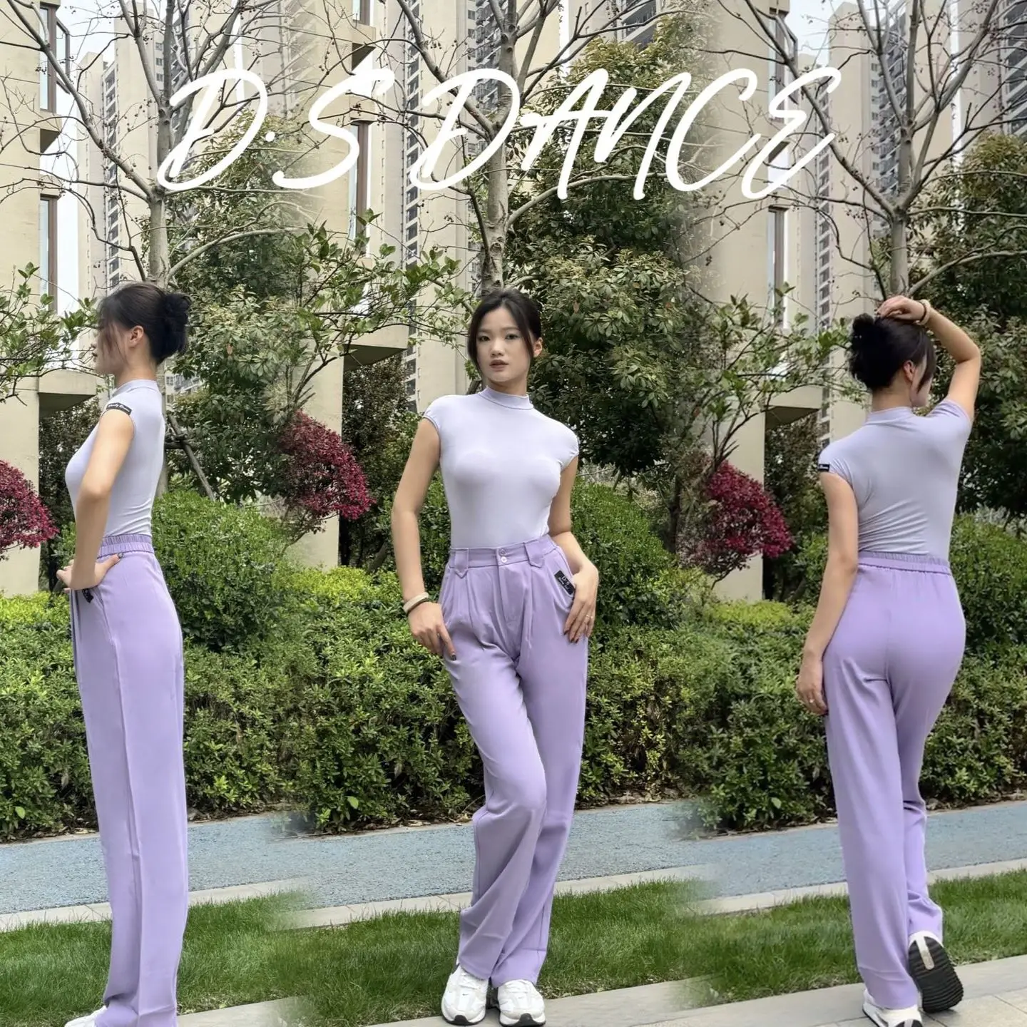 سراويل الرقص اللاتينية للنساء البالغات رومبا قاعة الرقص ممارسة الملابس عالية الخصر بنطلون فضفاض تشا تشا السالسا ملابس الرقص DNV23290