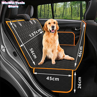Black 600D Heavy Duty Scratch Proof Nonslip Soft Dog Hammock for CarTruck Back Seat Extender for Dogs Dog Car Seat Cover