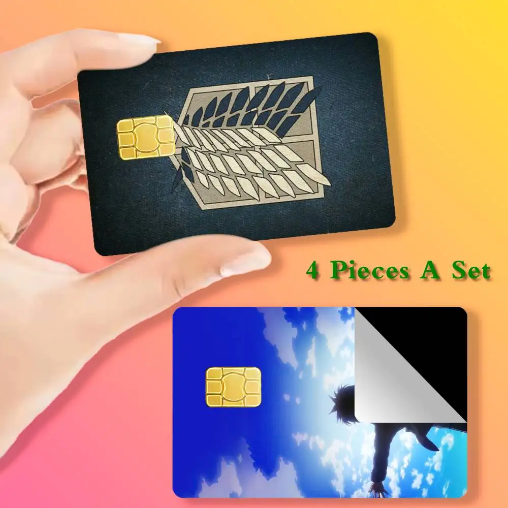 

Anime A-Attack-On-Titan Card Stickers Cover Film Sticker for Debit Credit Bank Card Waterproof