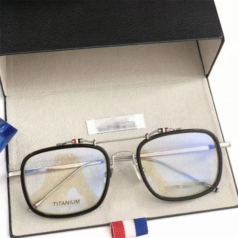 

High Quality Thom Brand Alloy Acetate Square Women Eyeglasses TBS816 Frame Men Women Glasses Myopia Prescription Original Box