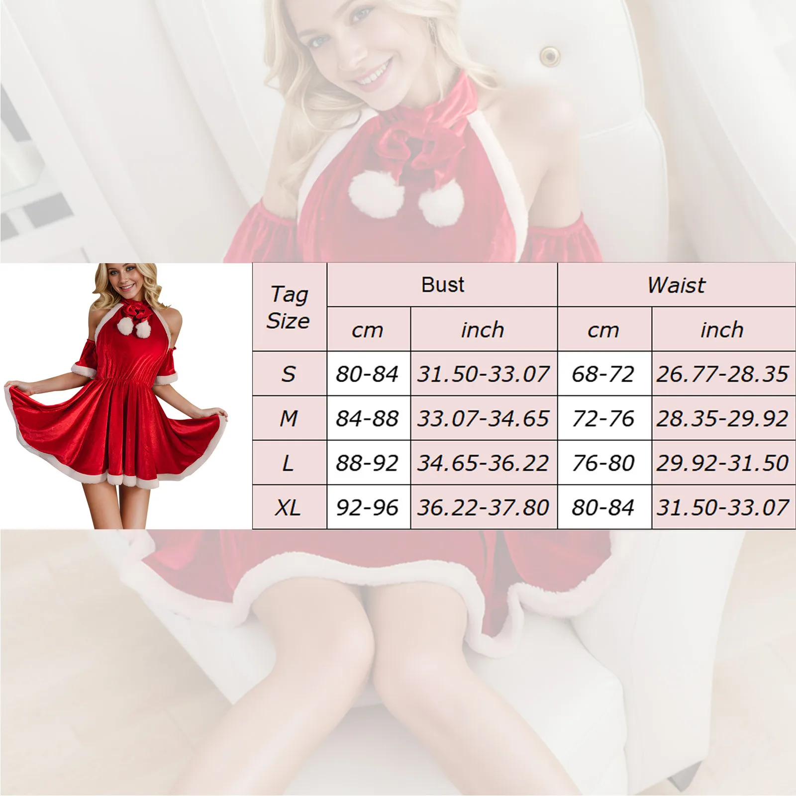 Sexy Night Lingeries Women\'S Christmas Costume Cute Girl Role Play Lingerie Set Festive Wear With Matching قمصان النوم